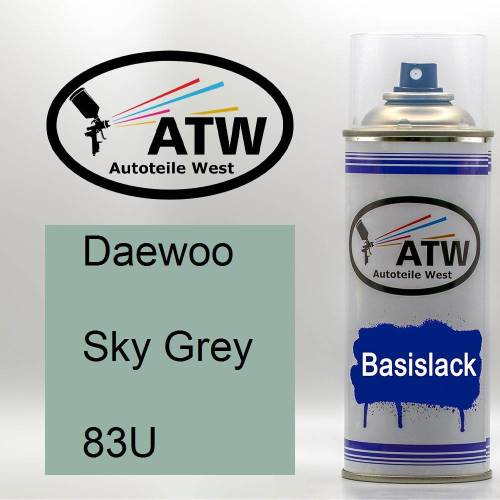 Daewoo, Sky Grey, 83U: 400ml Sprühdose, von ATW Autoteile West.